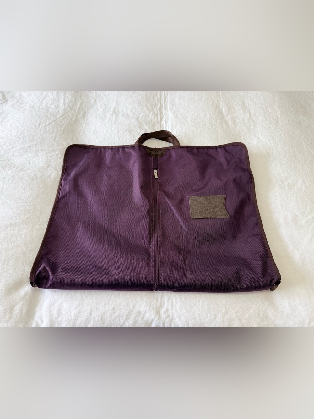 Robert Graham | Maroon Purple Garment Travel Bag Hanging Foldover Zip Pockets